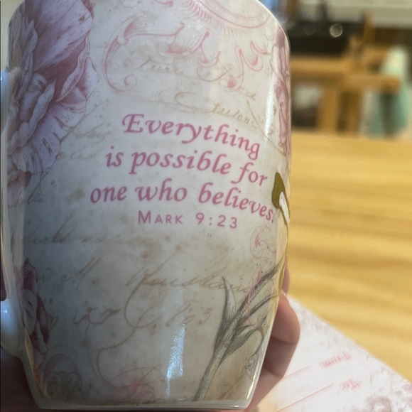 ( 0378) Inspirational Floral Mug with Gold Accents & WHT Horse Art - Picture 6 of 11